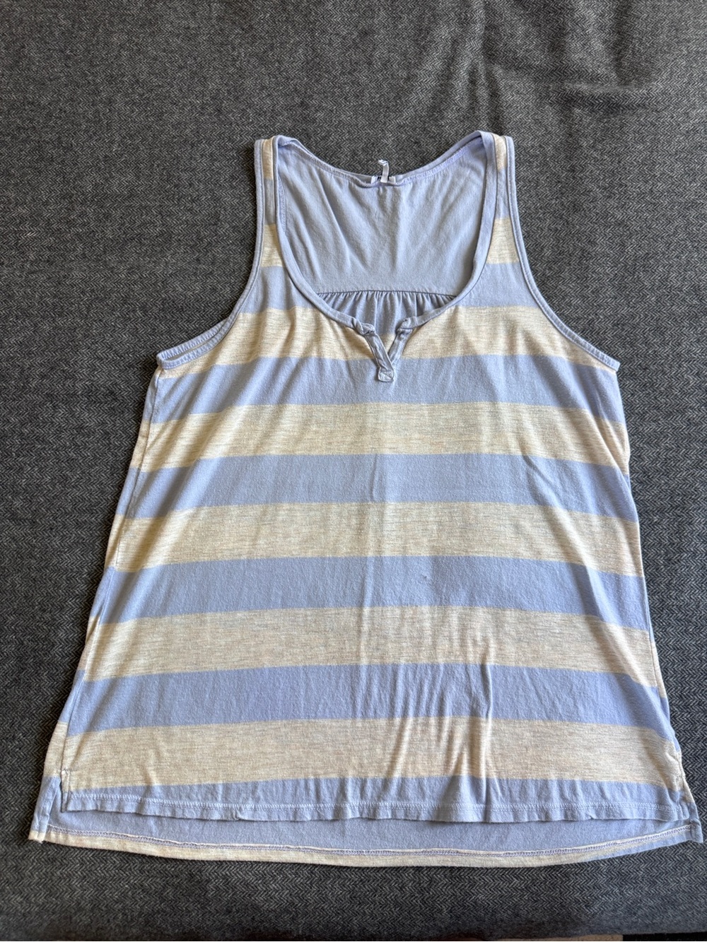 Splendid Light Blue and Cream Striped Tank